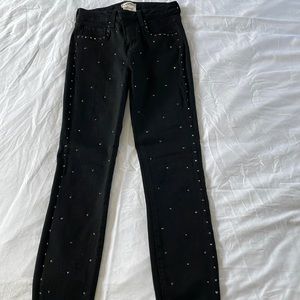 L’Agence studded black jeans